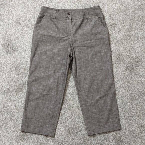 Women's AGB; Brown, Casual Mid-Rise Zip Capris; Size 4 - Picture 1 of 4